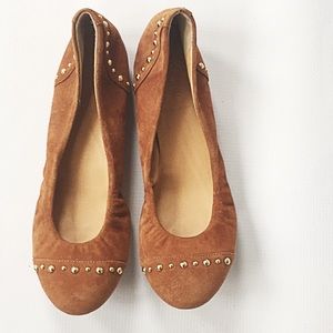 J Crew Brown Suede Ballet Flats